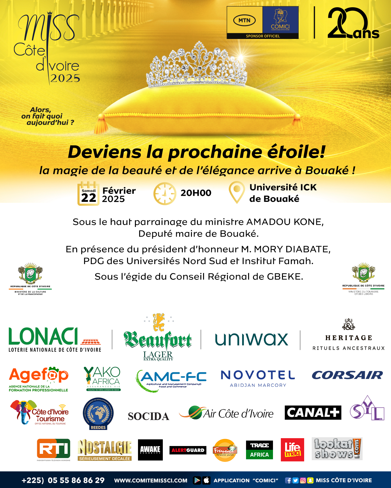 Présélection Miss Cote d'Ivoire 2025 - BOUAKE