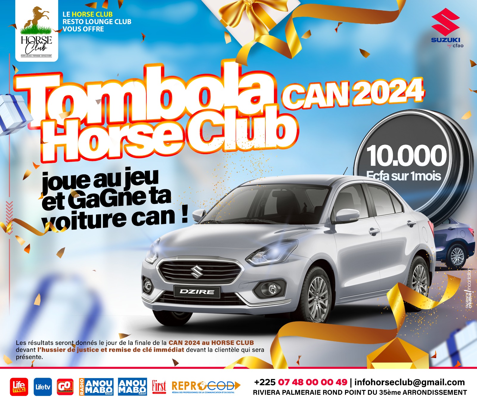 Gagné une voiture en participant à la tombola CAN 