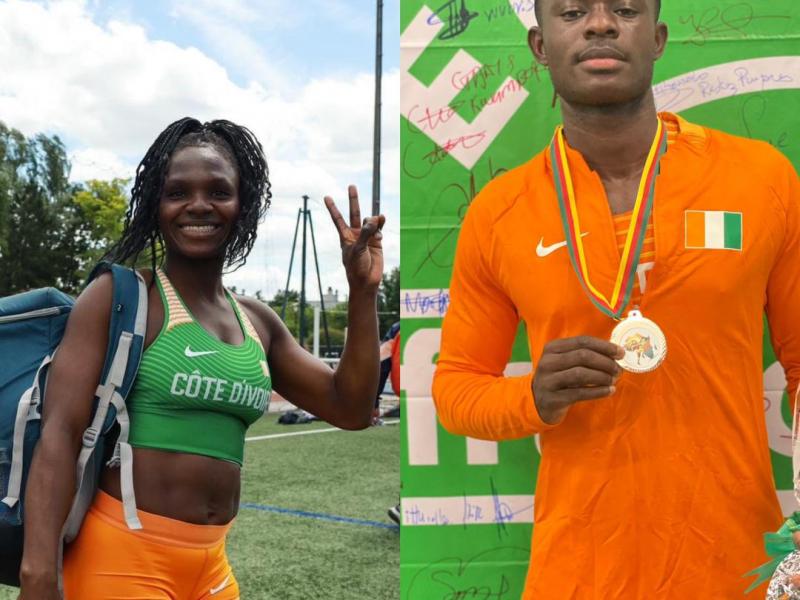 Deux Jeunes Espoirs de l'Athlétisme Ivoirien Inspirés par les JO de Paris