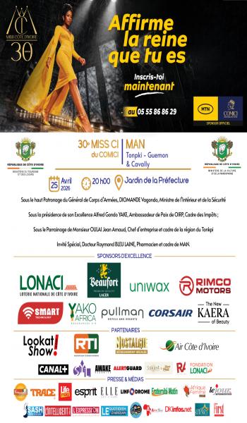 Présélection 30e Miss Côte d’Ivoire : MAN