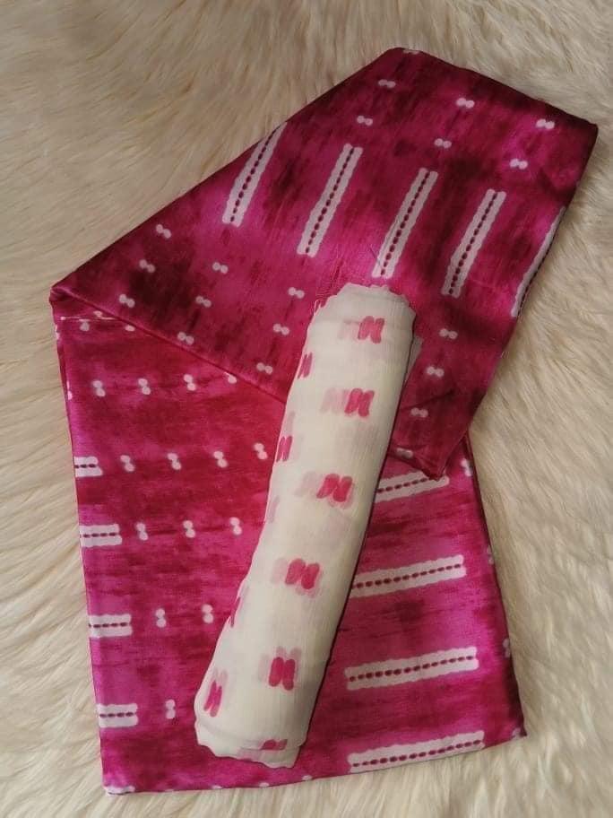 tissu soie et mousseline pagne