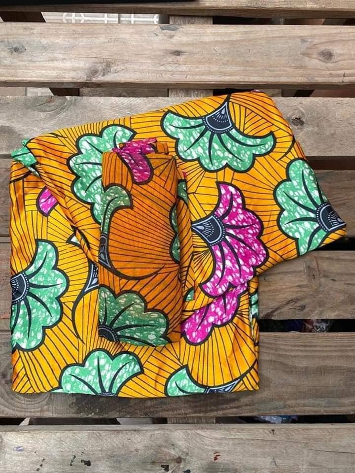 tissu soie et mousseline pagne