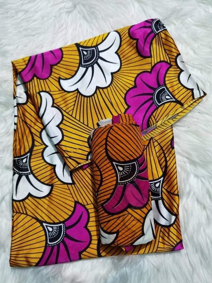 tissu soie et mousseline pagne