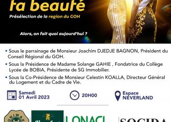 PRESELECTION MISS CI 2023 REGION DU GOH